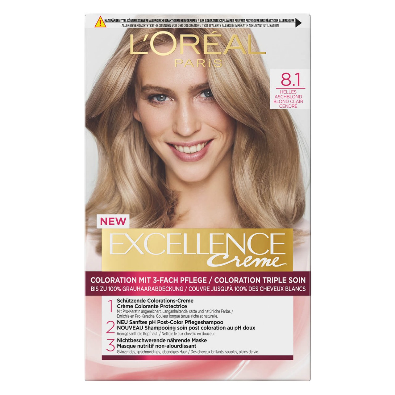 LOréal Excellence Color - Creme 8.1 Helles Aschblond von L'Oréal Paris