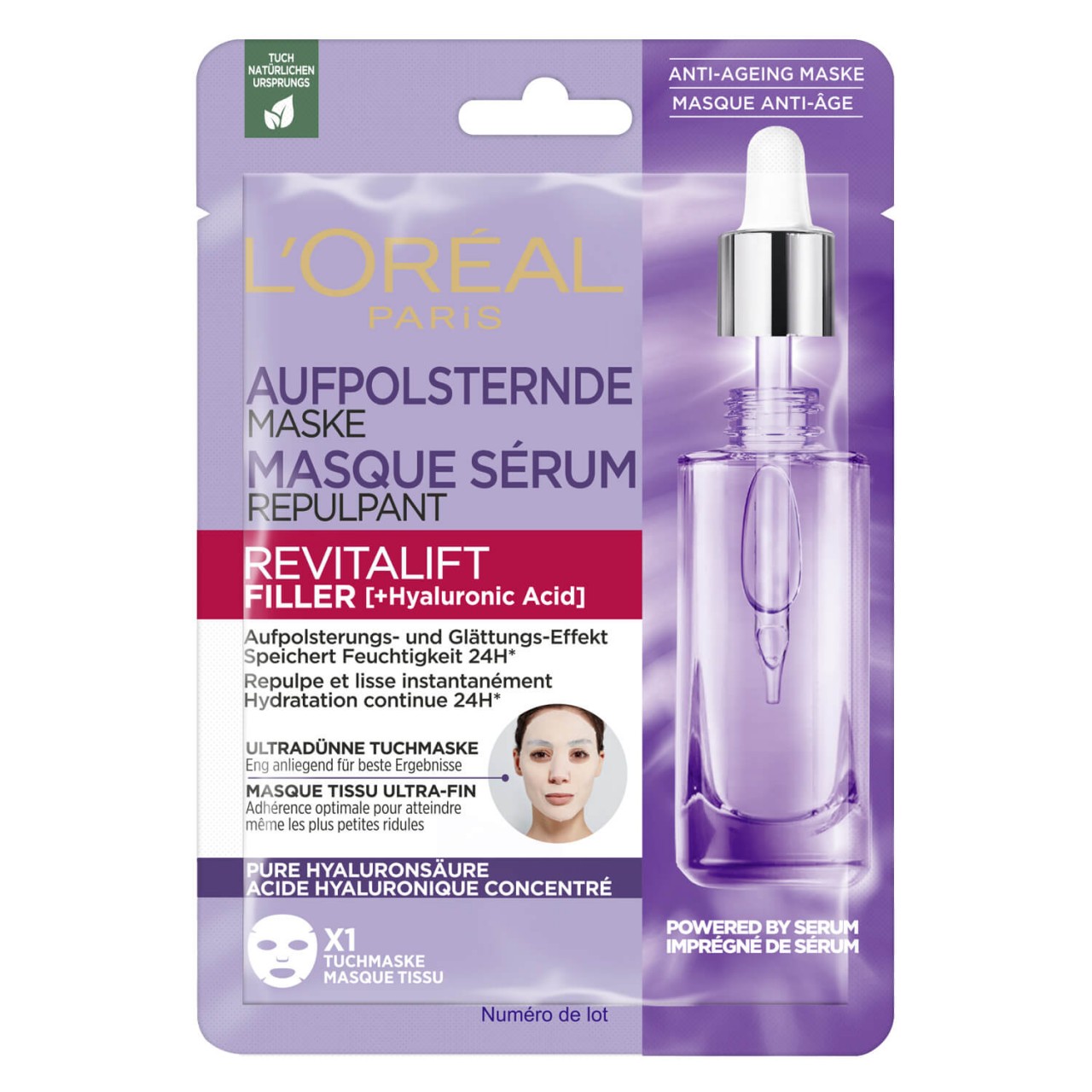 LOréal Skin Expert - Revitalift Filler Aufpolsternde Anti-Aging Tuchmaske von L'Oréal Paris