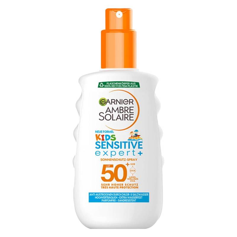 Ambre Solaire - Kids Sensitive expert+ Sonnenschutz-Spray LSF 50+ von GARNIER