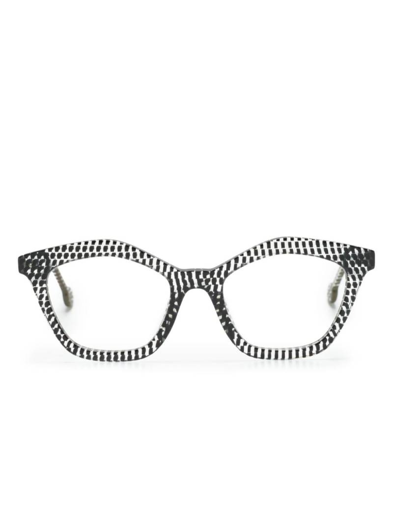 L.A. EYEWORKS Ronette geometric-frame glasses - Black von L.A. EYEWORKS