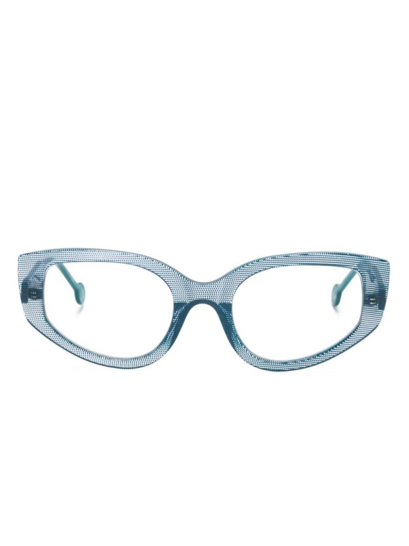 L.A. EYEWORKS Rooster cat-eye frame glasses - Blue von L.A. EYEWORKS