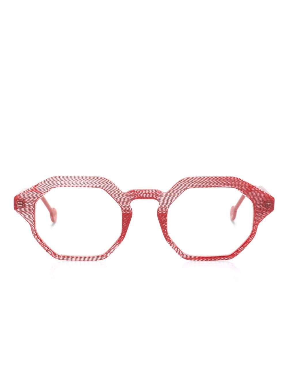 L.A. EYEWORKS Rye geometric-frame glasses - Red von L.A. EYEWORKS