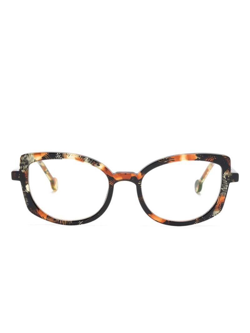 L.A. EYEWORKS Sea Ranch cat-eye glasses - Black von L.A. EYEWORKS