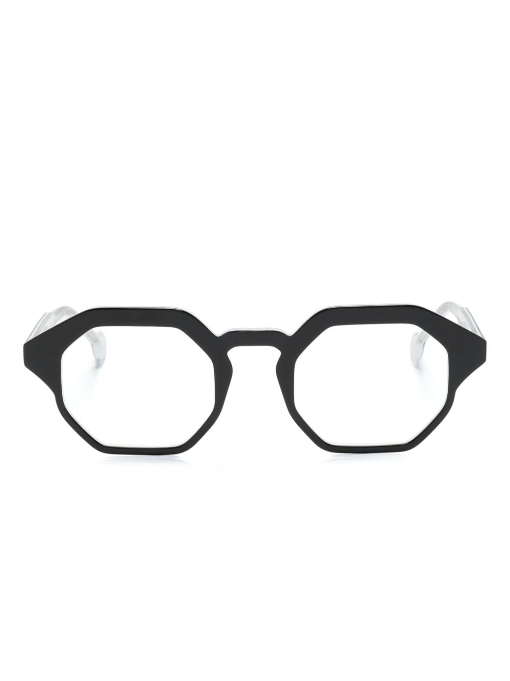 L.A. EYEWORKS geometric-frame glasses - Black von L.A. EYEWORKS