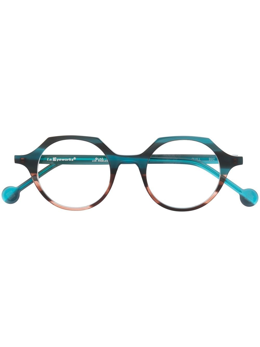 L.A. EYEWORKS round-frame glasses - Blue von L.A. EYEWORKS