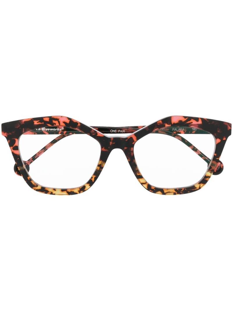 L.A. EYEWORKS tortoiseshell-effect optical glasses - Brown von L.A. EYEWORKS