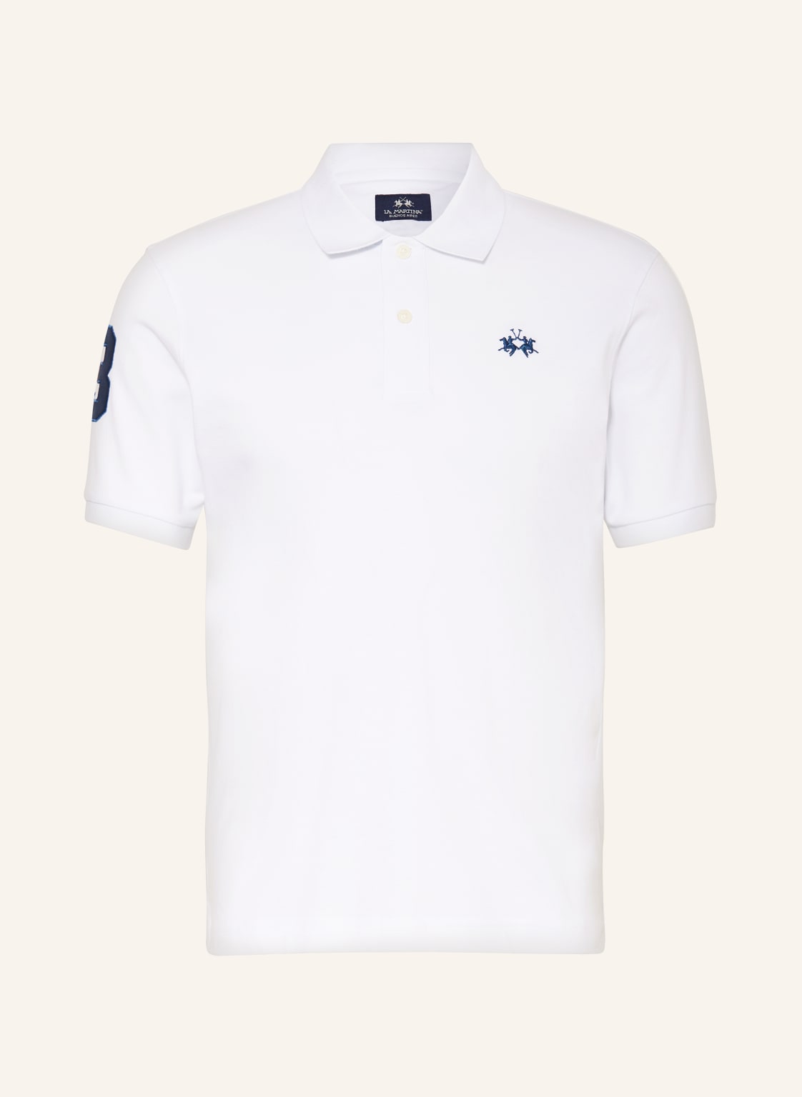 La Martina Jersey-Poloshirt Slim Fit weiss von LA MARTINA