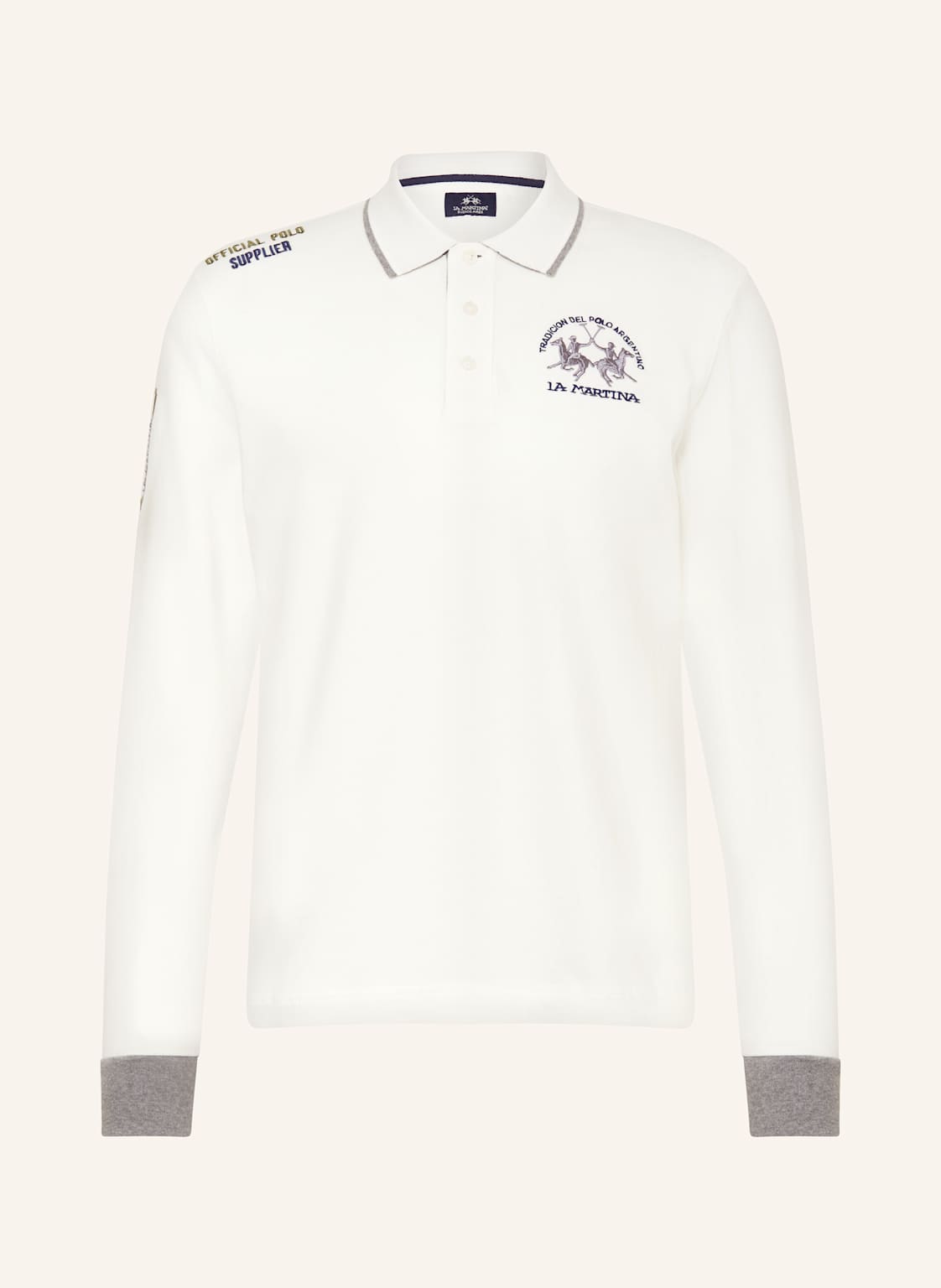 La Martina Jersey-Poloshirt weiss von LA MARTINA