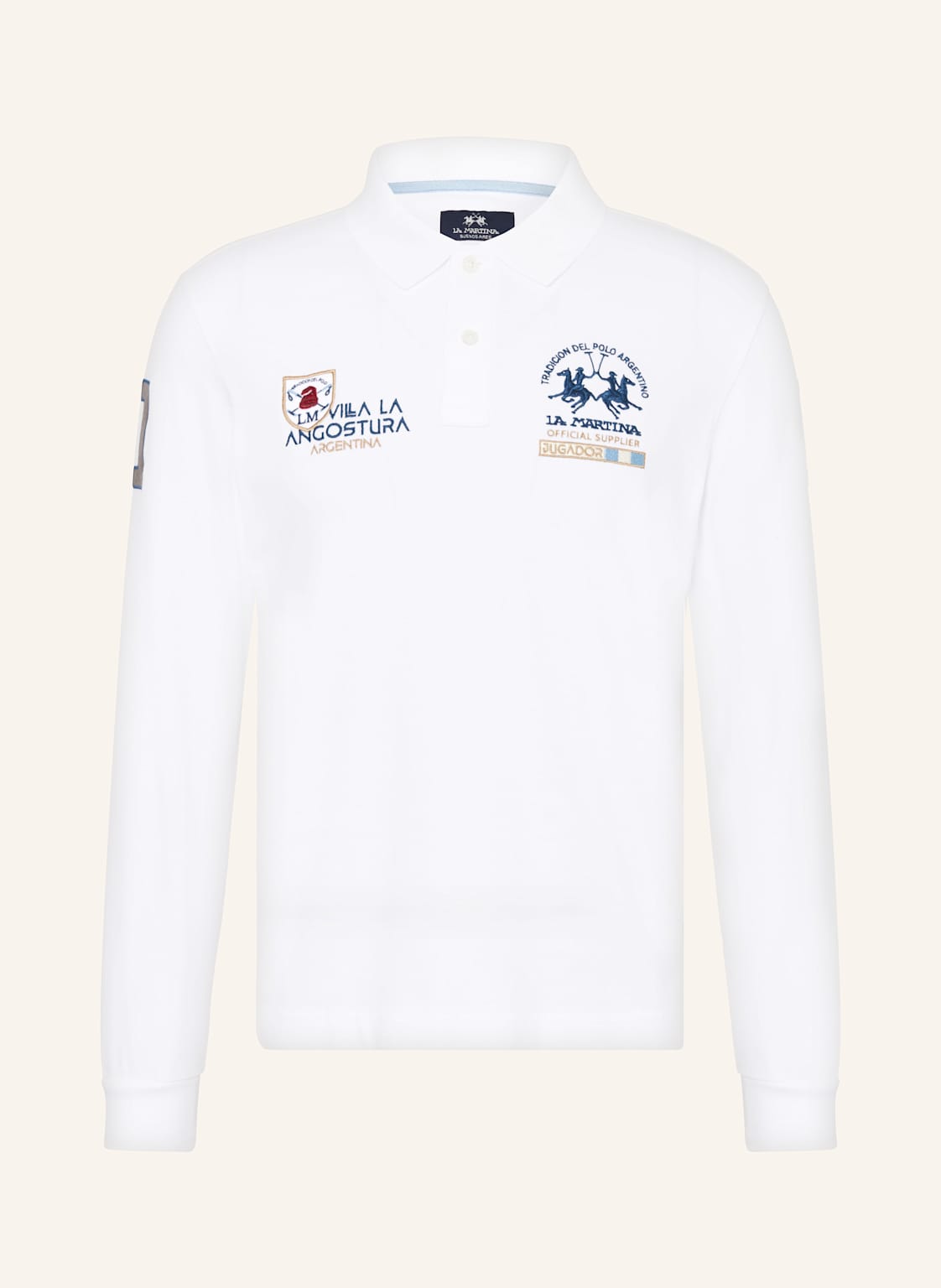 La Martina Jersey-Poloshirt weiss von LA MARTINA