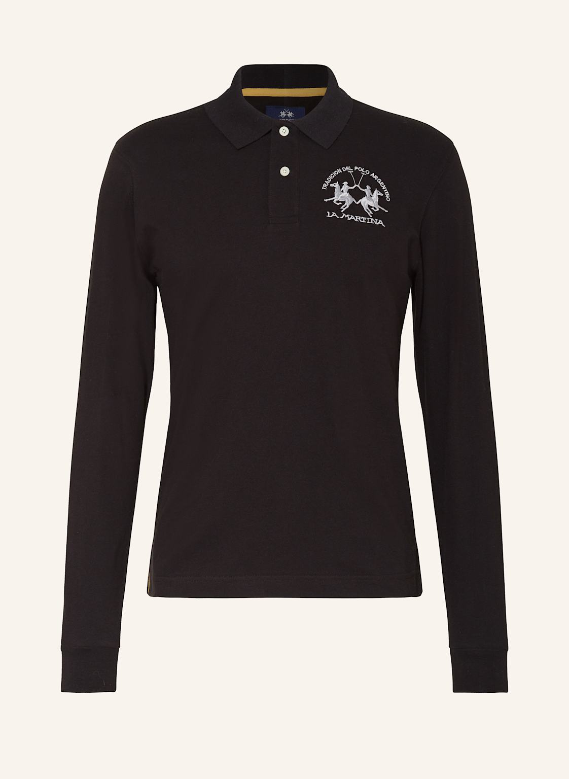 La Martina Piqué-Poloshirt Regular Fit schwarz von LA MARTINA