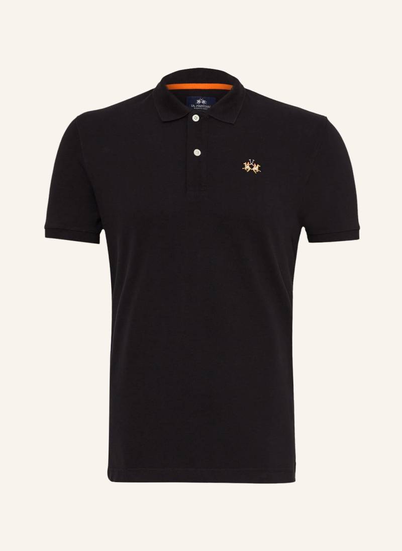 La Martina Piqué-Poloshirt Slim Fit schwarz von LA MARTINA