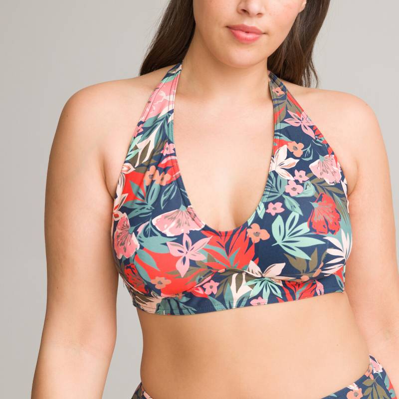 Bikini-Oberteil mit Neckholder-Trägern, Blumenprint von LA REDOUTE COLLECTIONS PLUS