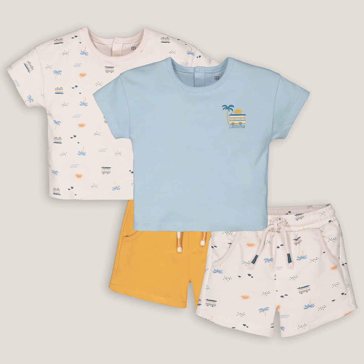 2er-Pack Sets aus T-Shirt und Shorts von LA REDOUTE COLLECTIONS