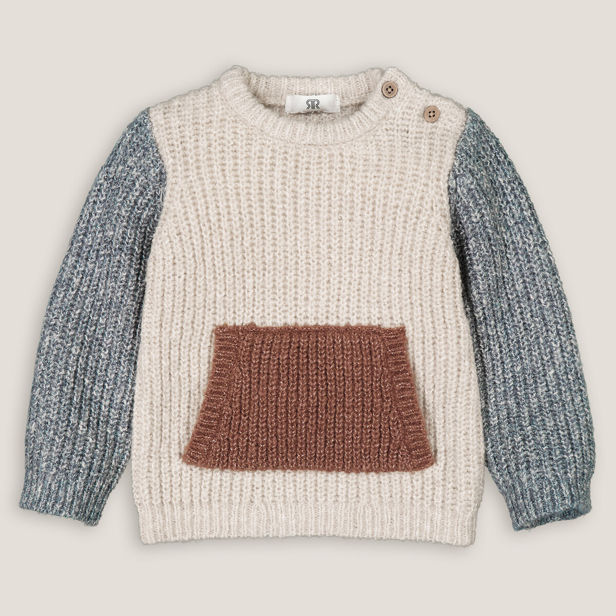 Pullover mit rundem Ausschnitt, Grobstrick von LA REDOUTE COLLECTIONS