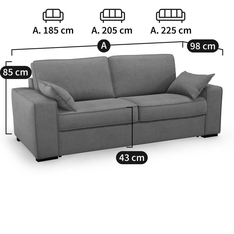 Schlafsofa Cécilia, Strukturgewebe, Schaumstoff von LA REDOUTE INTERIEURS