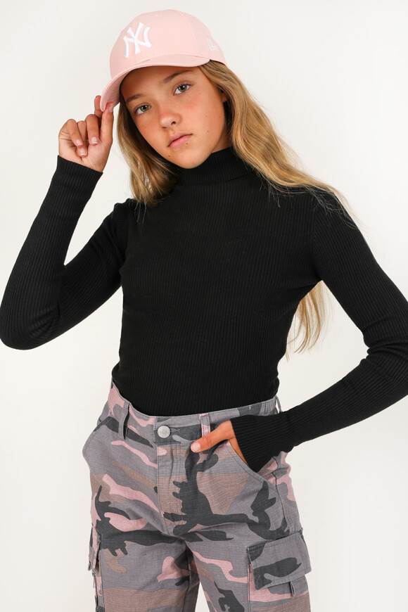 LA SHADY GIRLS Gerippter Crop Strickpullover | Schwarz | Mädchen  | 8 von LA SHADY GIRLS