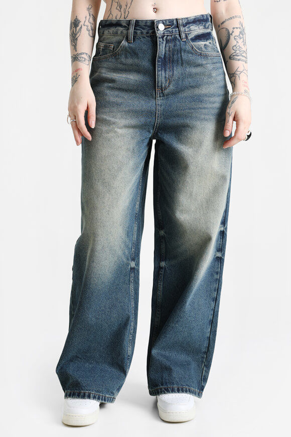 LA SHADY Baggy Jeans | Blau Used | Damen  | 32 von LA SHADY