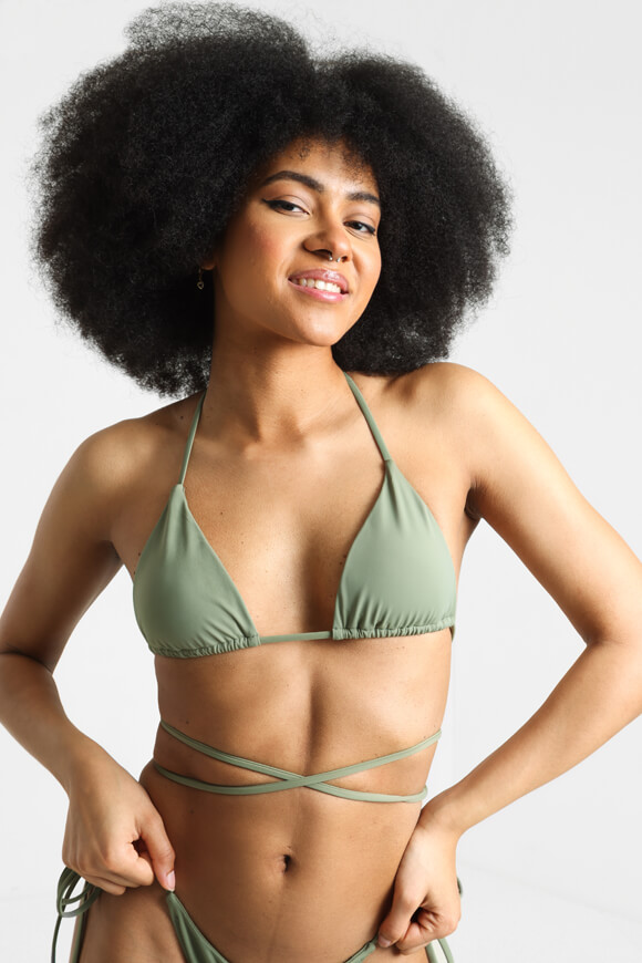 LA SHADY Triangel Bikini-Oberteil | Olive | Damen  | L von LA SHADY