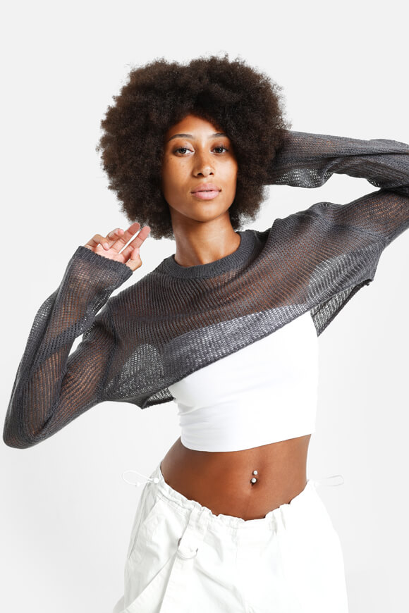 LA SHADY Bolerostrickpullover | Anthrazit | Damen  | M von LA SHADY