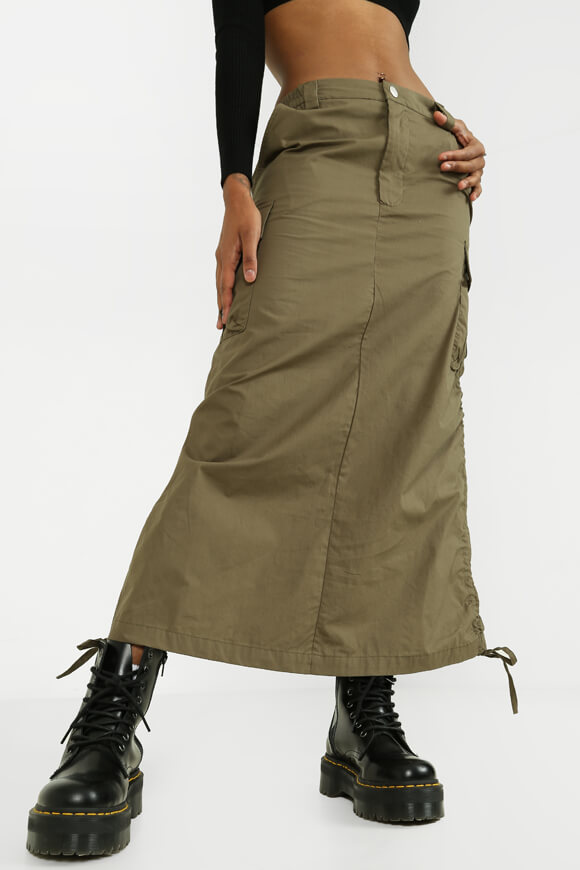 LA SHADY Cargo Maxirock | Olive | Damen  | S von LA SHADY