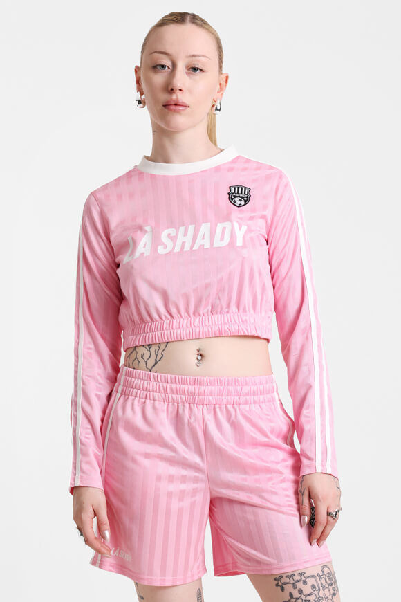 LA SHADY Crop Langarmshirt | Rosa | Damen  | M von LA SHADY