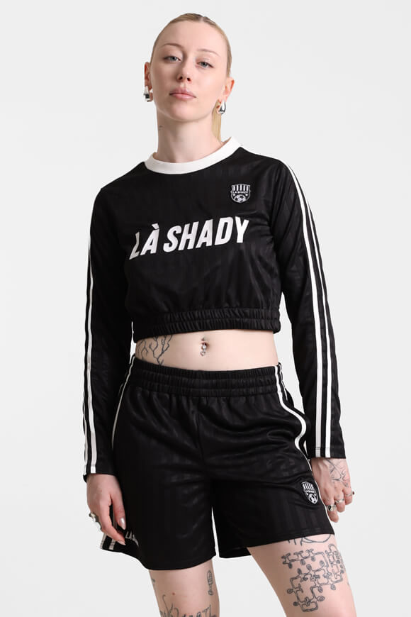 LA SHADY Crop Langarmshirt | Schwarz | Damen  | L von LA SHADY