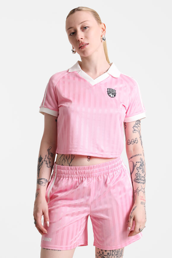 LA SHADY Crop Poloshirt | Rosa | Damen  | L von LA SHADY