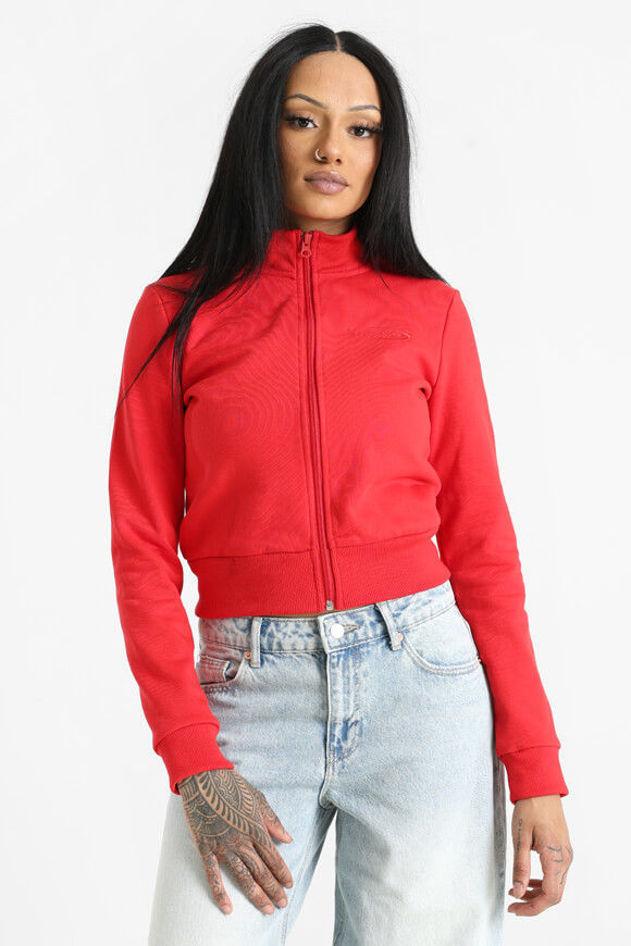 LA SHADY Crop Sweatjacke | Rot | Damen  | L von LA SHADY