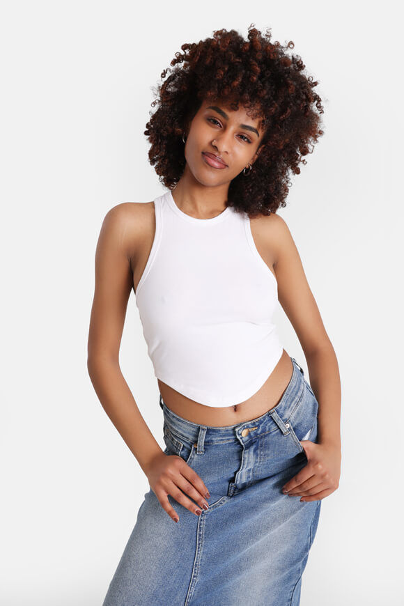 LA SHADY Crop Top | Weiss | Damen  | L von LA SHADY