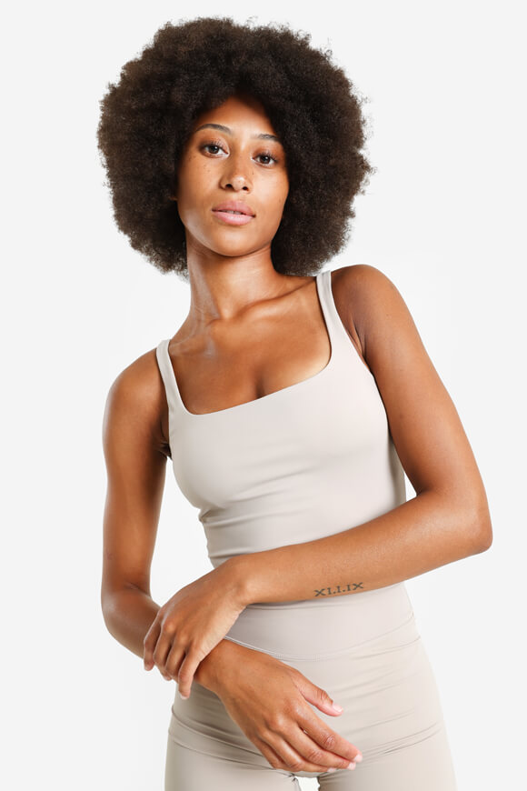 LA SHADY Crop Trägertop | Beige | Damen  | XS von LA SHADY