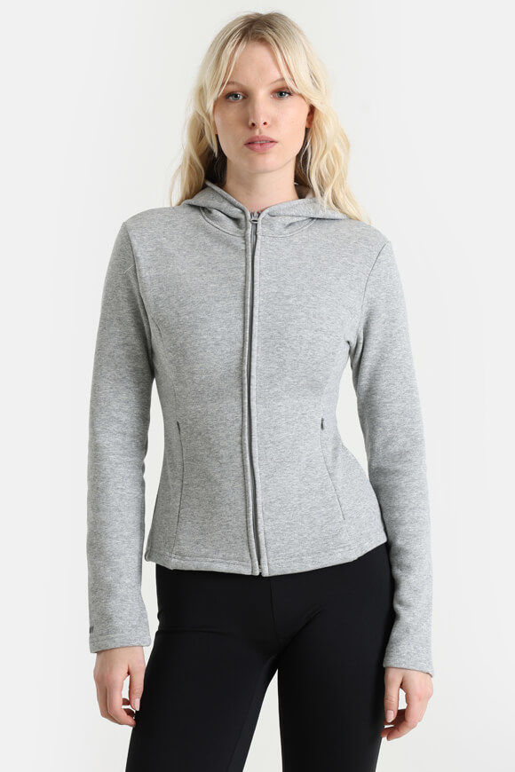 LA SHADY Kapuzensweatjacke | Grau meliert | Damen  | M von LA SHADY