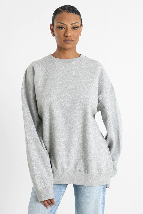 LA SHADY Oversize Sweatshirt | Grau meliert | Damen  | XS von LA SHADY