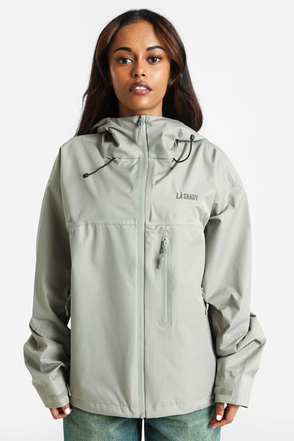 LA SHADY Regenjacke | Grau/Grün | Damen  | XS von LA SHADY