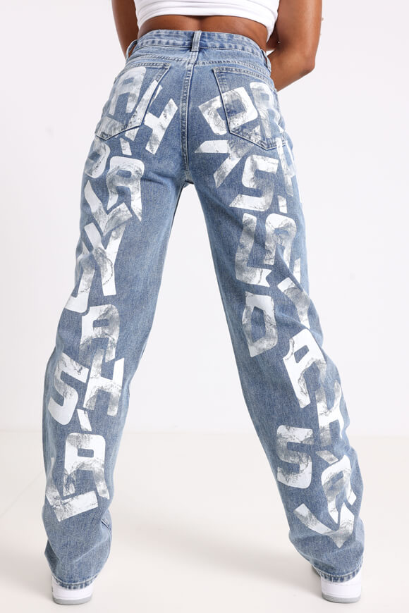 LA SHADY Straight Leg Jeans | Blue | Damen  | 34 von LA SHADY