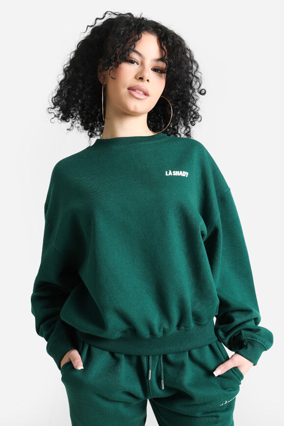 LA SHADY Sweatshirt | Dunkelgrün | Damen  | L von LA SHADY