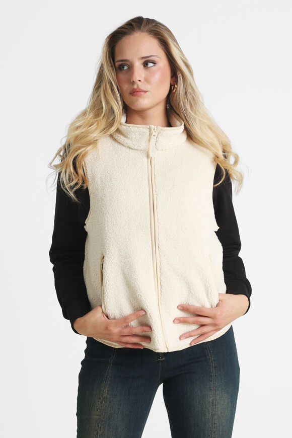 LA SHADY Teddy Gilet | Beige | Damen  | L von LA SHADY