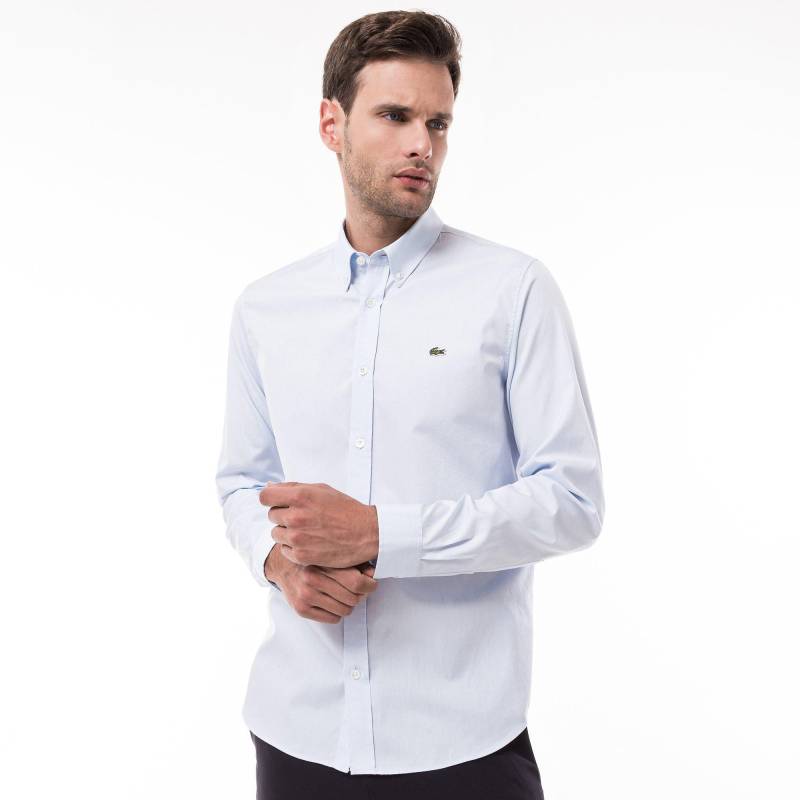 Lacoste - Hemd, langarm, für Herren, Hellblau, Größe 43 von Lacoste