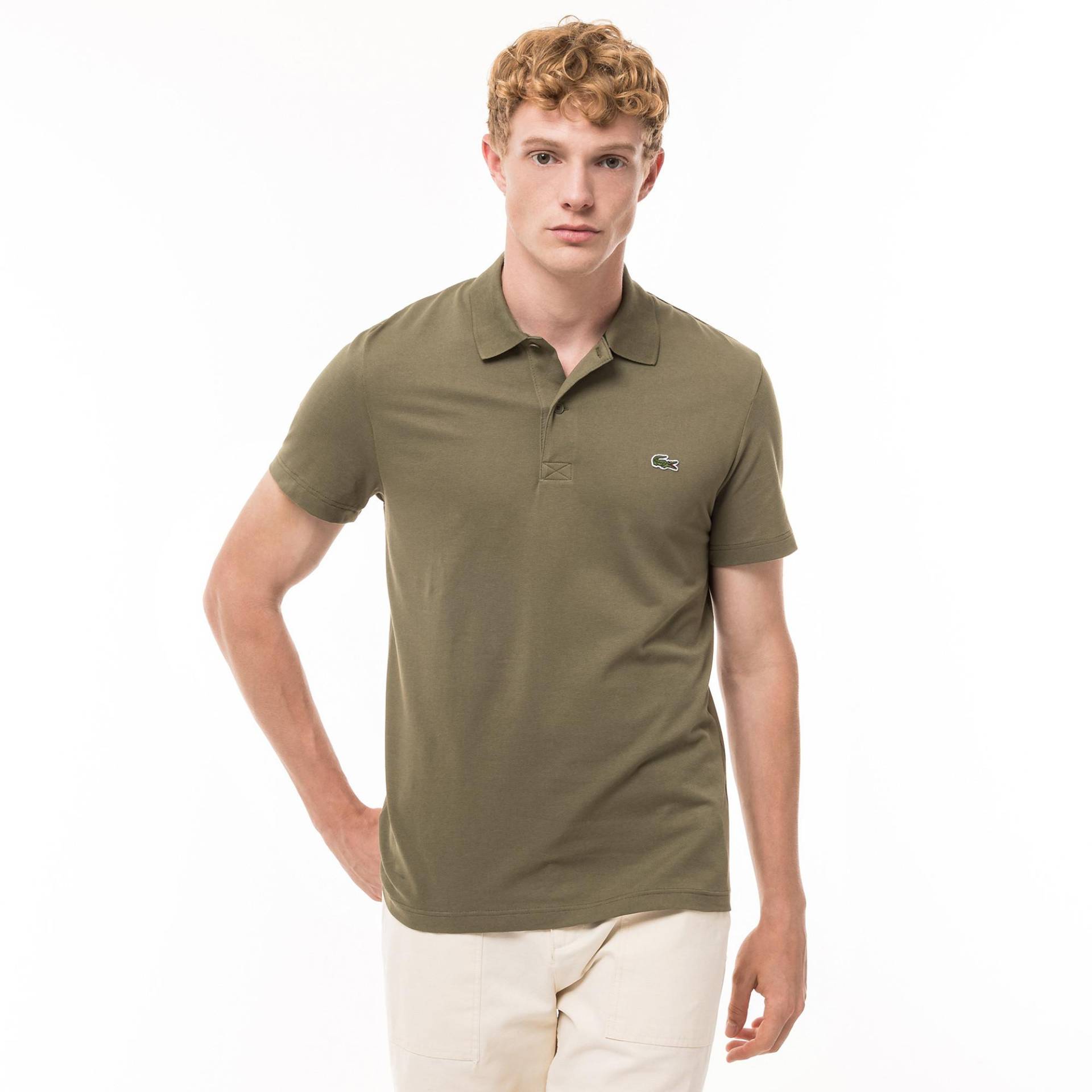 Poloshirt, Kurzarm Herren Olivegrün T4 von LACOSTE