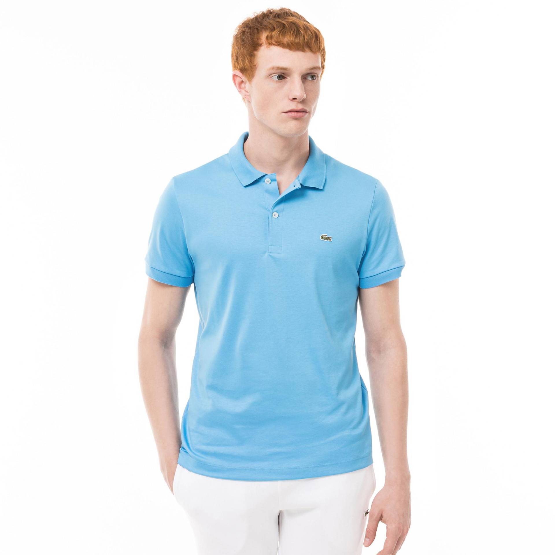 Lacoste - Poloshirt, Modern Fit, kurzarm, für Herren, Hellblau, Größe T3 von Lacoste