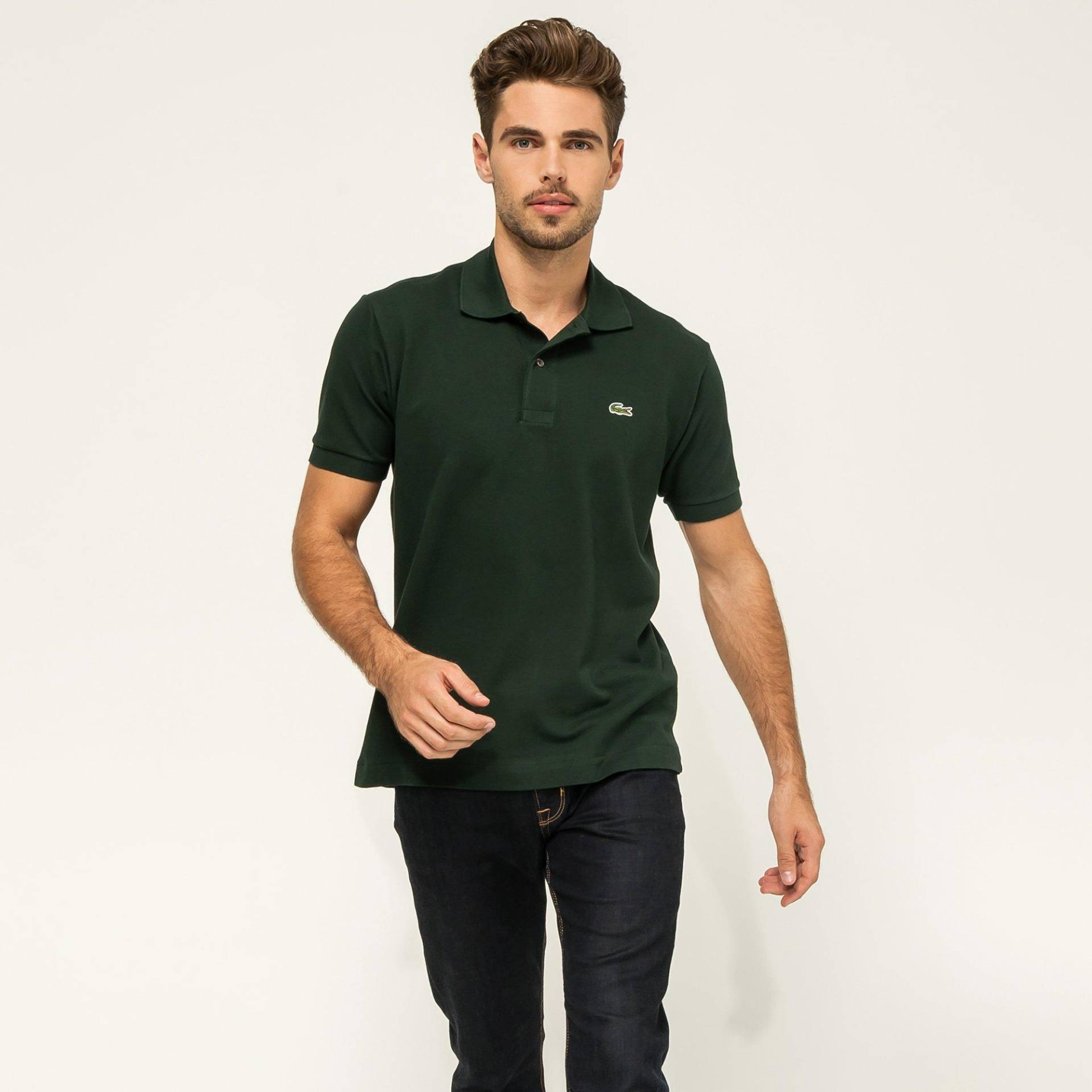 Poloshirt Classic Fit, Kurzarm Herren Khaki T3 von LACOSTE