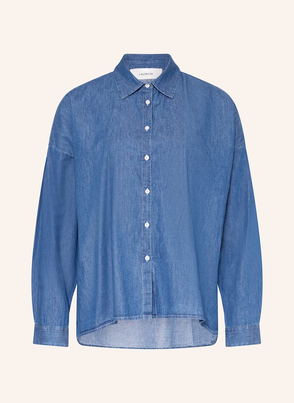 Ladneri Hemdbluse Lyon In Jeansoptik blau Ladneri Hemdbluse Lyon In Jeansoptik blau von LADNERI