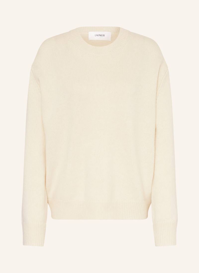 Ladneri Pullover Charlot Aus Merinowolle Mit Cashmere weiss von LADNERI