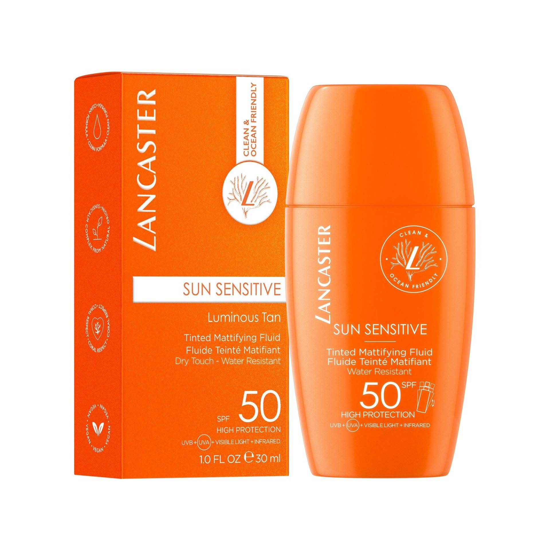 Sun Sensitive Luminous Tan Tinted Mattifying Fluid Spf 50 Damen  30ml von LANCASTER