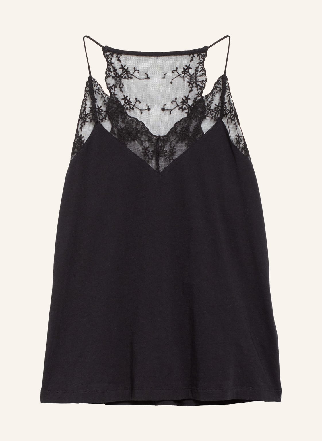 Lanius Top Mit Spitzenbesatz schwarz Lanius Top Mit Spitzenbesatz schwarz von LANIUS
