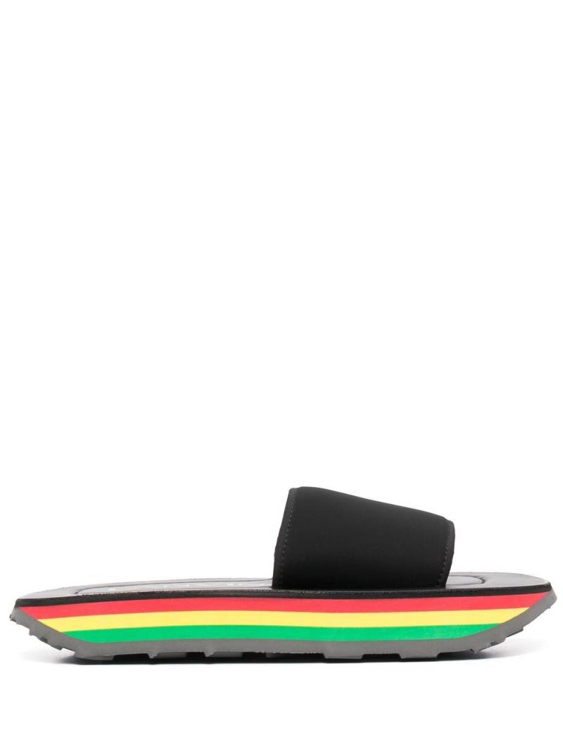 Lanvin rainbow-print sole slides - Black von Lanvin