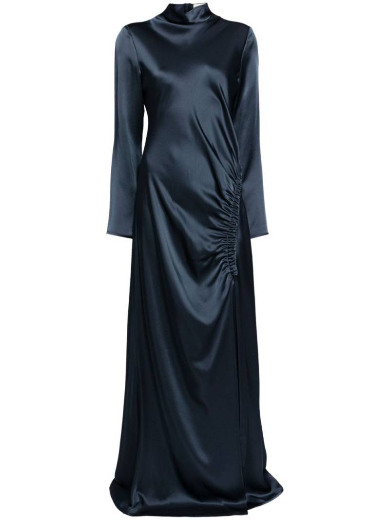 LAPOINTE ruched satin dress - Blue von LAPOINTE