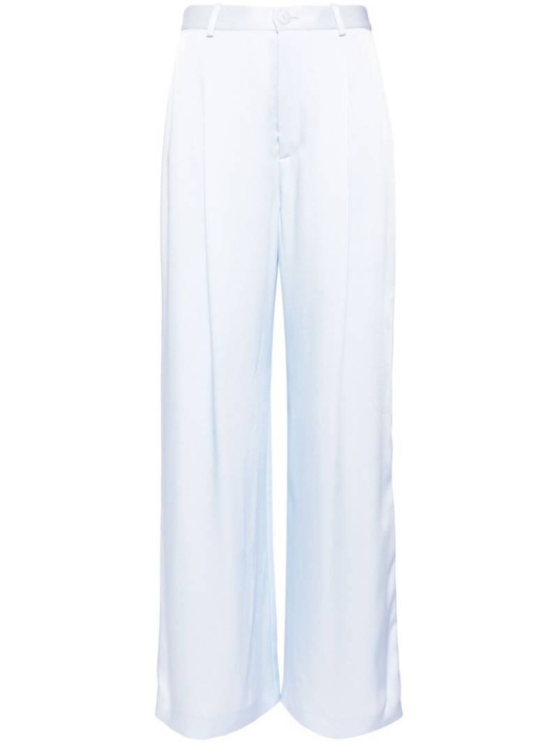 LAPOINTE satin-weave high-waisted trousers - Blue von LAPOINTE