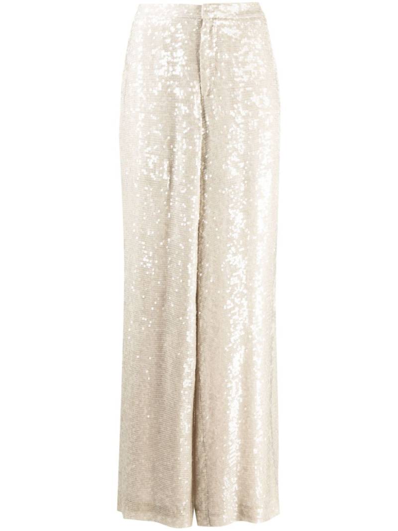 LAPOINTE sequinned wide-leg trousers - Grey von LAPOINTE