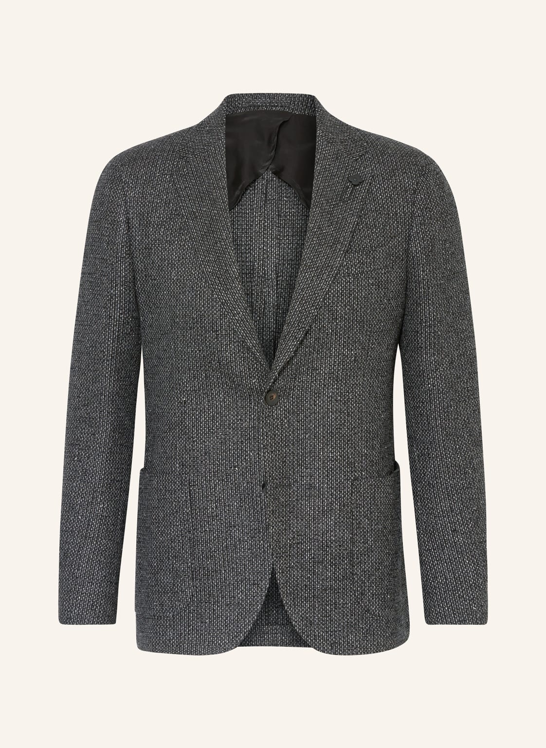 Lardini Tweed-Sakko Extra Slim Fit Mit Seide blau von LARDINI