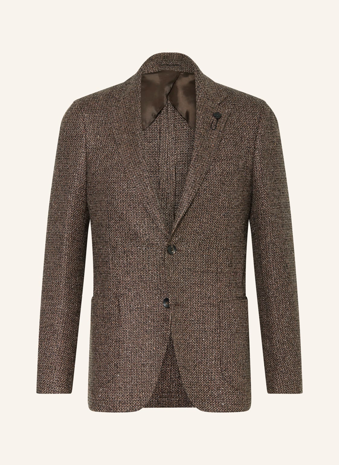 Lardini Tweed-Sakko Extra Slim Fit Mit Seide braun Lardini Tweed-Sakko Extra Slim Fit Mit Seide braun von LARDINI